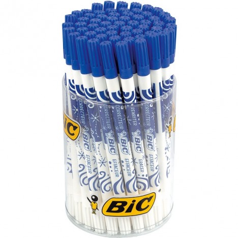 Effaceur d'encre et stylo de correction BIC - Bleu (8630491)