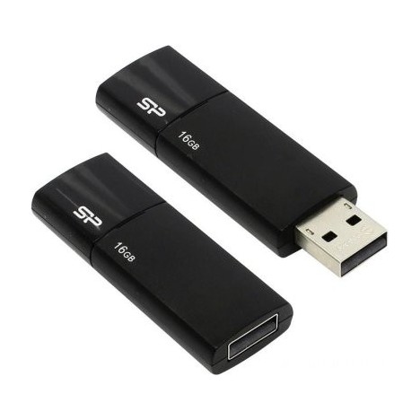 Clé USB SILICON POWER 16Go Ultima U05 USB 2.0 - Noir (SP016GBUF2U05V1K)