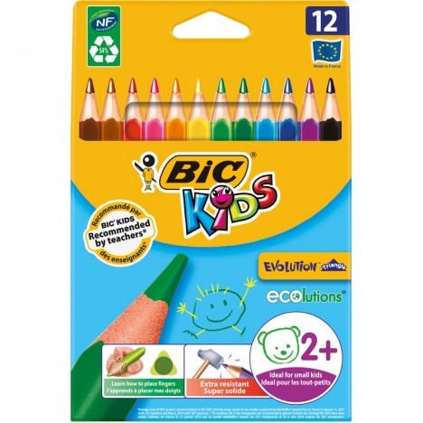Crayons de couleur triangulaires Evolution Triangle BIC KIDS (8297356)