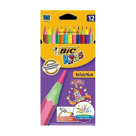 Paquet de 12 Crayons De Couleur EVOLUTION CIRCUS BIC (8957893)