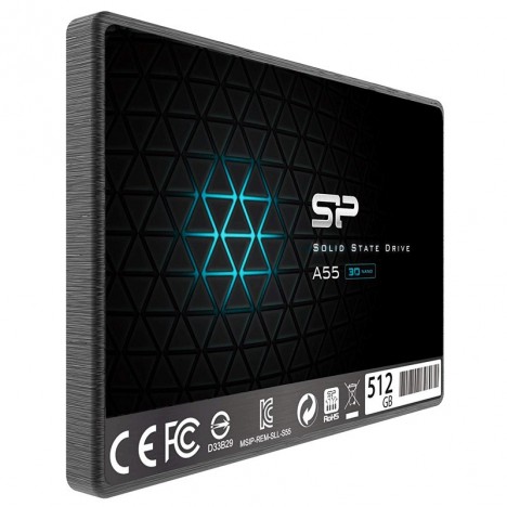 Disque Dur Interne SILICON POWER A55 Prix Tunisie 512Go SSD - 2.5" - (SP512GBSS3A55S25)
