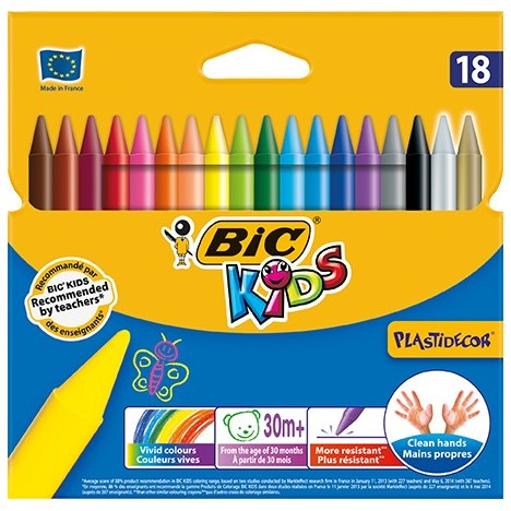 paquet de 18 Color Pastel Paint BIC Kids Plastidecor (8297711)