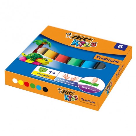 Box De 6 Pâte BIC Kids Plastelina (947712)