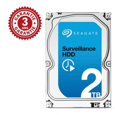 Disque Dur Interne 3.5" Seagate Surveillance HDD 2 To (+Rescue)