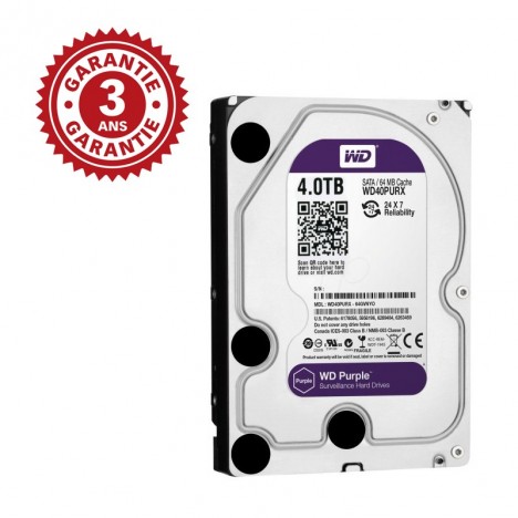 Disque Dur Interne 3.5" Western Digital Purple 4 To Disque Dur Interne 3.5" Western Digital Purple 4 To