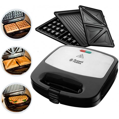 Appareil à croque - Sandwich Maker 3 en 1 RUSSELL HOBBS 750 Watt - Noir (24540-56 )