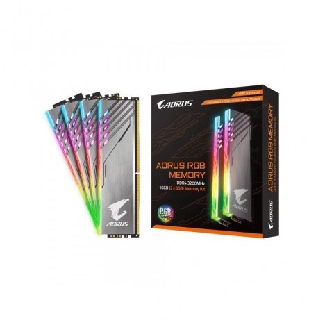 Barrette Mémoire Gigabyte AORUS RGB DDR4 16GO (2x8Go) 3200MHz + (2*0 Go) RGB Barrette Mémoire Gigabyte AORUS RGB DDR4 16GO (2x8Go) 3200MHz + (2*0 Go) RGB
