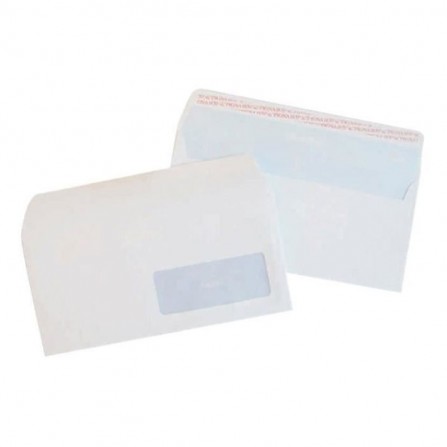 Enveloppes blanc PIGNA 110 x 220 mm Fenêtre Strip 80Gr (PQ/500)