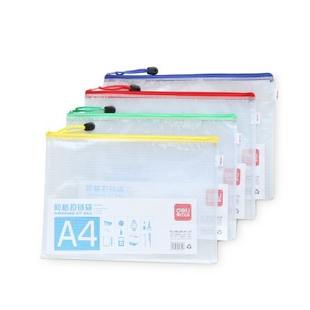 Pochette avec zip DELI A4 ASSORTIS - E5654