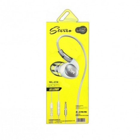 Écouteur avec Micro SPORTS - Blanc (ML-016)
