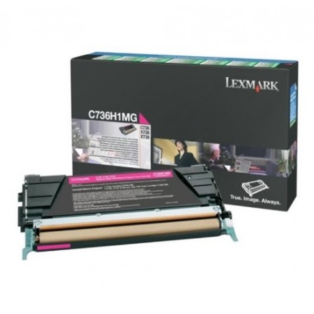Toner Original Lexmark C736, X736, X738 Magenta (10K) - C736H1MG
