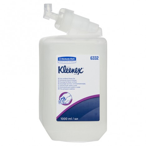 Gel Douche Corps et Cheveux KLEENEX® - Cartouche 1 Litre KIMBERLY-CLARK - Blanc (10200030884)