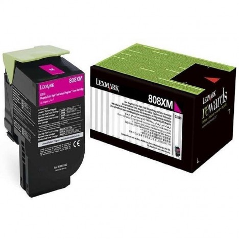 Toner Original Lexmark 808XM Magenta CX510 (4K) - 80C8XM0