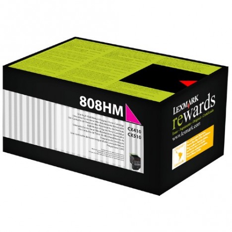 Toner Original Lexmark 808HM Magenta CX410,CX510 (3K) - 80C8HM0
