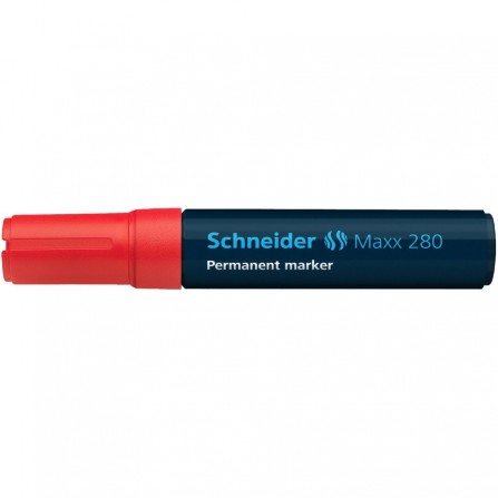 MARQUEUR MAXX 280 PERMANENT (4 à 12mm) ROUGE POINTE BISEAUTE