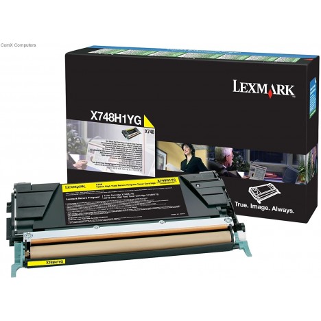 Toner Original Lexmark X748 (10 000 Pages) - Jaune (X748H1YG)