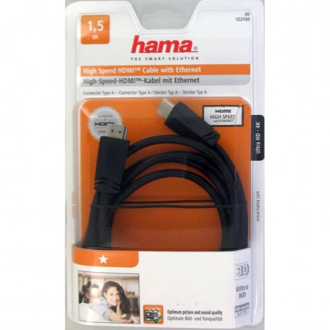 Câble HAMA HDMI haute vitesse noir 1,5 m