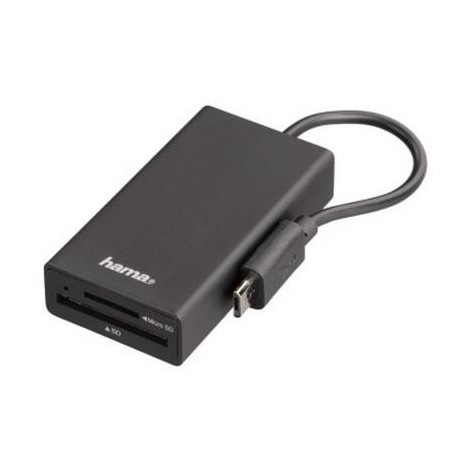 Lecteur de cartes/Hub HAMA USB 2.0 OTG pour smartphone/tablette/PC -Noir Lecteur de cartes/Hub HAMA USB 2.0 OTG pour smartphone/tablette/PC -Noir