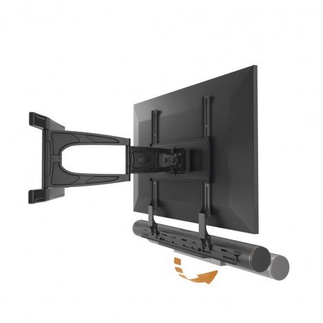 Support Réglable Pour Barre De Son - Montage TV Ou Mur, Profondeur 86-155mm, 15kg Max | Compatible LG, Samsung, Sony, JBL...