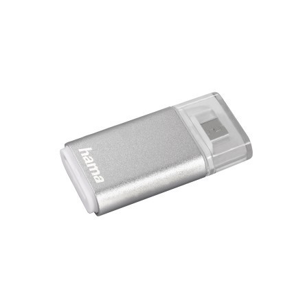 Lecteur de carte USB 2.0 OTG, micro USB, microSD Hama - argent