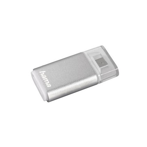 Lecteur de carte USB 2.0 OTG, micro USB, microSD Hama - argent