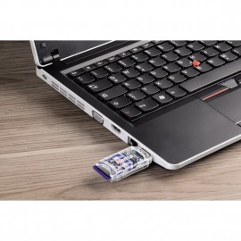 Lecteur USB 2.0 "8en1" de cartes, SD/microSD Hama - Transparent Lecteur USB 2.0 "8en1" de cartes, SD/microSD Hama - Transparent