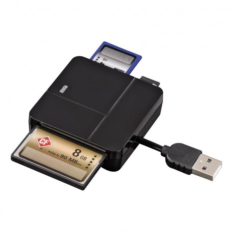 Lecteur USB 2.0 "Basique" de cartes multiples Hama - Noir Lecteur USB 2.0 "Basique" de cartes multiples Hama - Noir