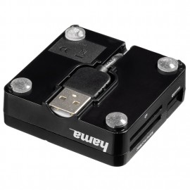 Lecteur USB 2.0 "Basique" de cartes multiples Hama - Noir Lecteur USB 2.0 "Basique" de cartes multiples Hama - Noir