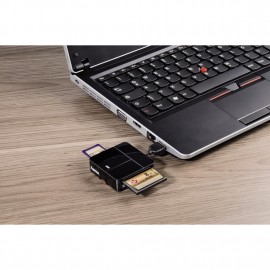 Lecteur USB 2.0 "Basique" de cartes multiples Hama - Noir Lecteur USB 2.0 "Basique" de cartes multiples Hama - Noir