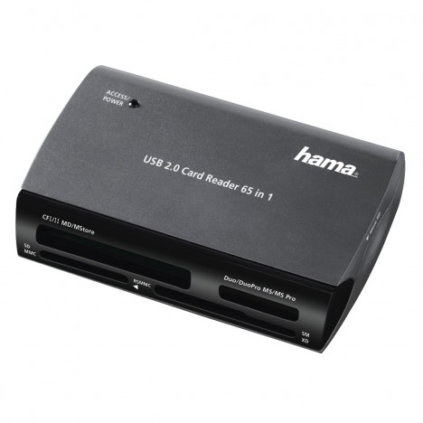Lecteur multi-cartes USB-2.0 "65in1" Hama - Noir