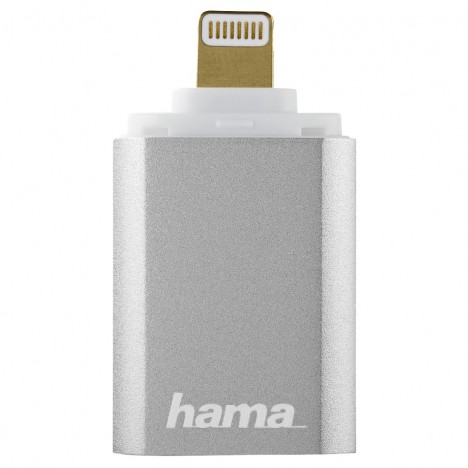 Lecteur de cartes Lightning "Save2Data mini", microSD Hama - Argent
