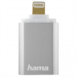 Lecteur de cartes Lightning "Save2Data mini", microSD Hama - Argent