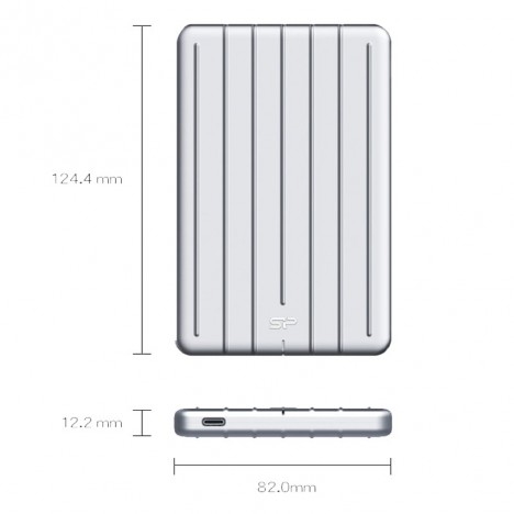 Disque Dur SSD Externe Silicon Power 2.5" bolt 75 - Argent (SP256GBPSDB75SCS)