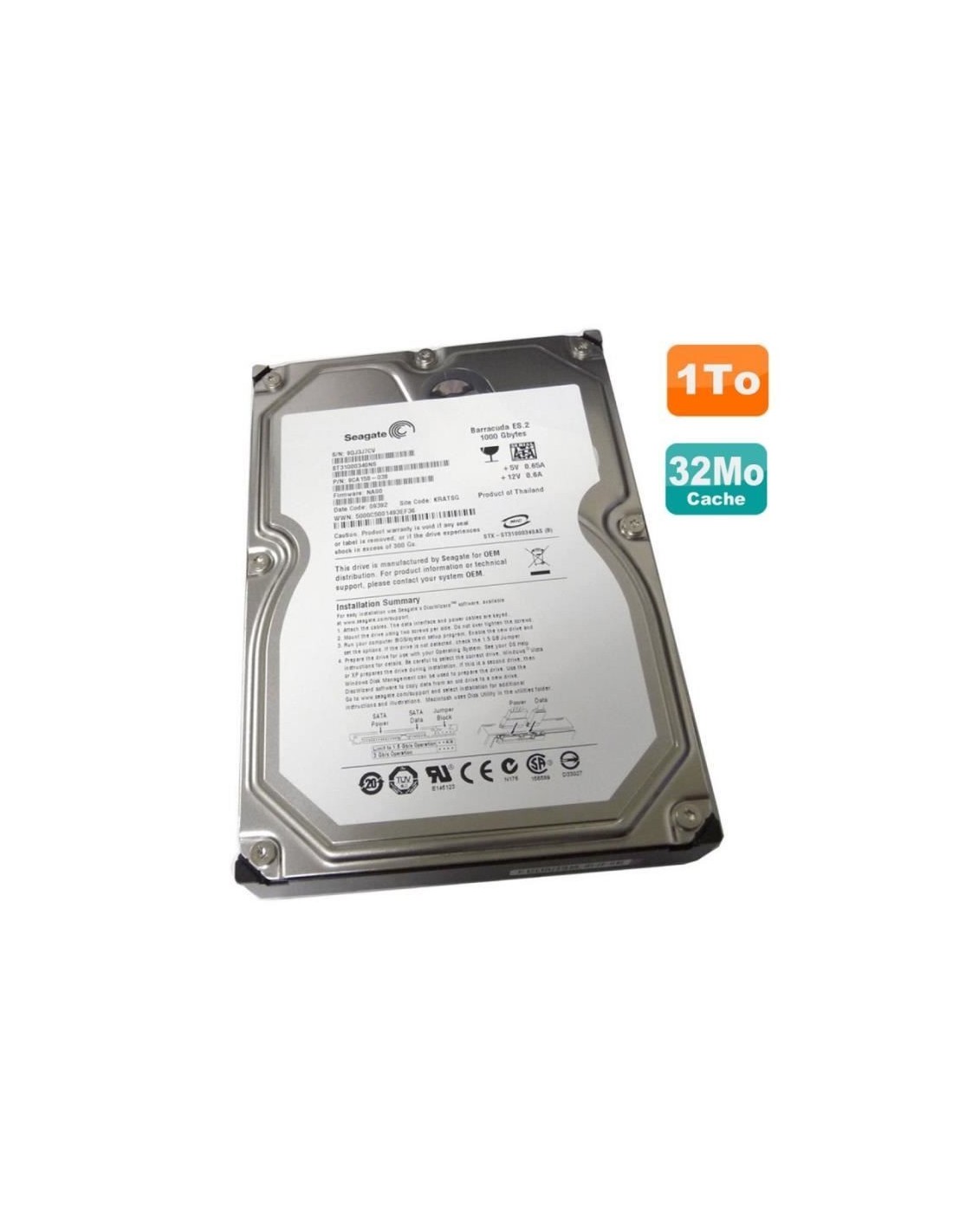 Disque Dur Interne 1To 2.5 Seagate BarraCuda - Tunewtec Tunisie