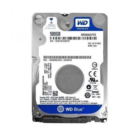 Disque Dur pour portable 500Go 2.5" SATA Western Digital - (WD5000LPCX)