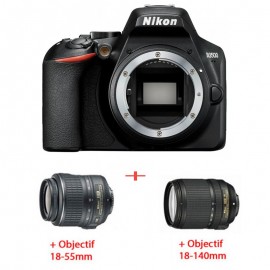 Pack Nikon D3500 BOD +OBJECTIF 18-55 MM + OBJECTIF 18-140 MM Pack Nikon D3500 BOD +OBJECTIF 18-55 MM + OBJECTIF 18-140 MM