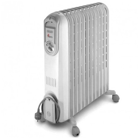 Radiateur à Bain d'Huile DELONGHI V551225 2500W - 12 Éléments