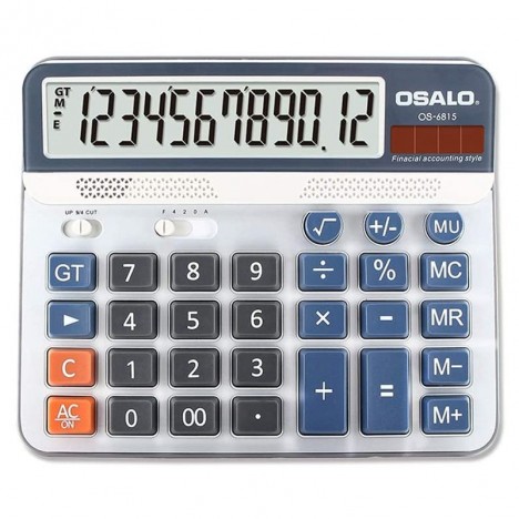 CALCULATRICE SOLAIRE DE BUREAU OSALO 12 CHIFFRES OS-6815 (CALCULATRICE SOLAIRE DE BUREAU OSALO 12 CHIFFRES (OS-6815)