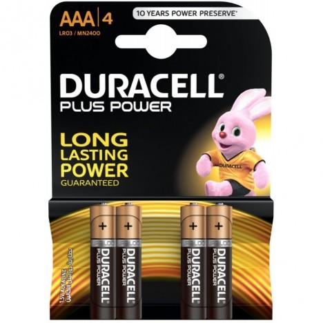 4x Piles Duracell AAA Alkaline LR03 (5000394127326)