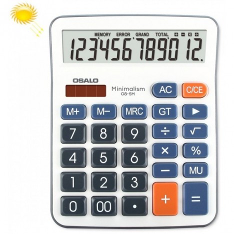 Calculatrice de bureau 12 chiffres OSALO -(OS-5M)
