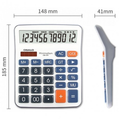 Calculatrice de bureau 12 chiffres OSALO -(OS-5M)