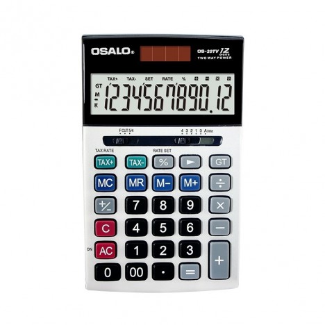 Calculatrice de bureau 12 chiffres OSALO -(OS-20TV)