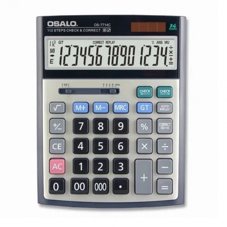 Calculatrice de bureau 12 chiffres OSALO -(OS-7714C)