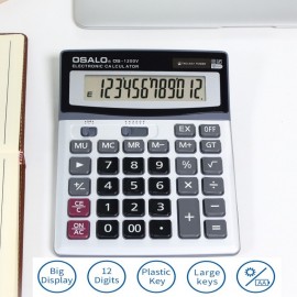 Calculatrice de bureau 12 chiffres OSALO -(OS-1200V)