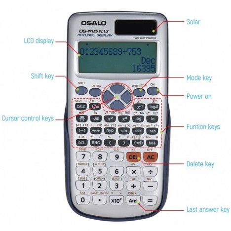 Calculatrice scientifique OSALO -(OS-991ES PLUS)
