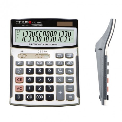 Calculatrice de bureau OSALO 14 chiffres -(SDC-3814C)