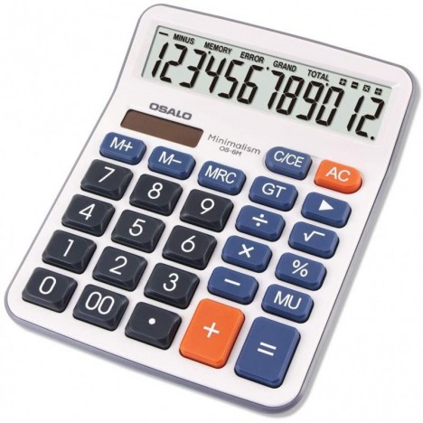 Calculatrice de bureau OSALO 12 chiffres -(OS- 6M)