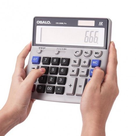 Calculatrice de bureau OSALO 12 chiffres -(OS-200ML) Calculatrice de bureau OSALO 12 chiffres -(OS-200ML)