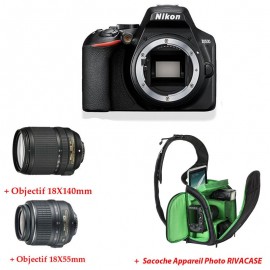 Appareil Photo NIKON D3500 + 2 Objectifs +Sacoche Appareil Photo NIKON D3500 + 2 Objectifs +Sacoche