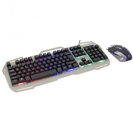 Ensemble Clavier & Souris Gamer WHITE SHARK GMK-1901 Apache - Noir et Gris (GMK-1901)